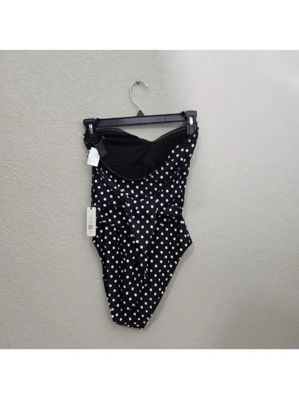 We Wore What Swimsuit One Piece SX Black Polka Dot NWT